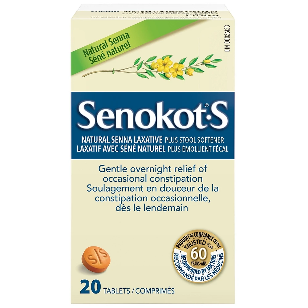 Senokot®-S Natural Laxative Plus Stool Softener 20ct
