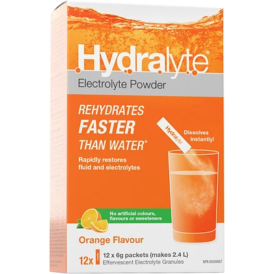 Effervescent Electrolyte Granule Sticks, Orange