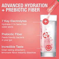 Plus Digestive Health Effervescent Electrolyte Granule Sticks, Strawberry Lemonade