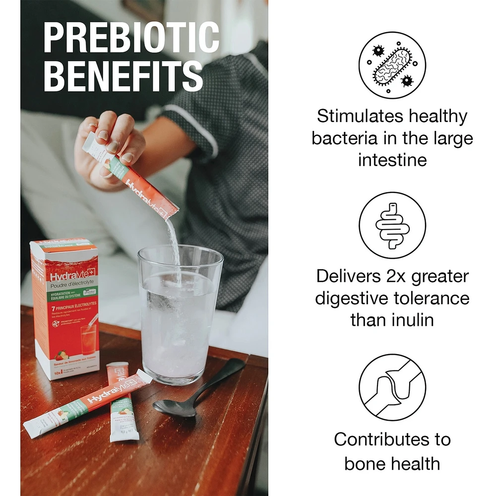 Plus Digestive Health Effervescent Electrolyte Granule Sticks, Strawberry Lemonade