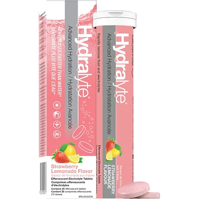 Effervescent Electrolyte Tablets, Strawberry Lemonade