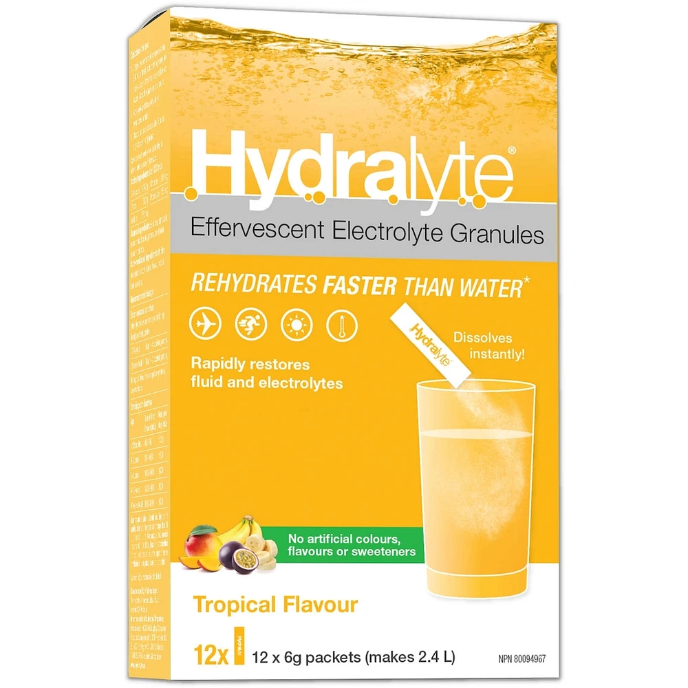 Hydralyte Effervescent Granule Sticks, Tropical