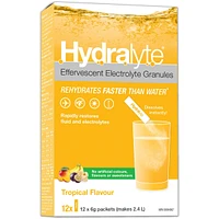 Hydralyte Effervescent Granule Sticks, Tropical