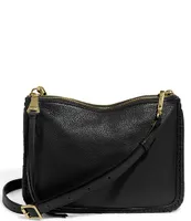 Famous Double Top Zip Crossbody Black