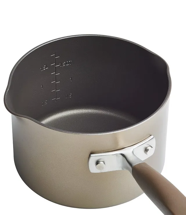 Anolon Advanced Home Hard Anodized Nonstick Bronze 4.5-Quart Covered  Tapered Saucepot