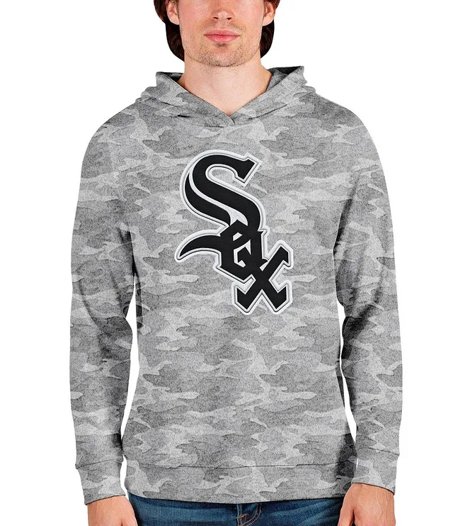 Chicago White Sox Antigua Flier Bunker Pullover Sweatshirt - Gray