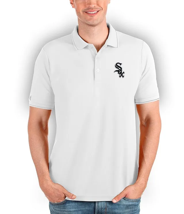 Antigua MLB Chicago Cubs Spark Short-Sleeve Polo Shirt, Mens, S, White