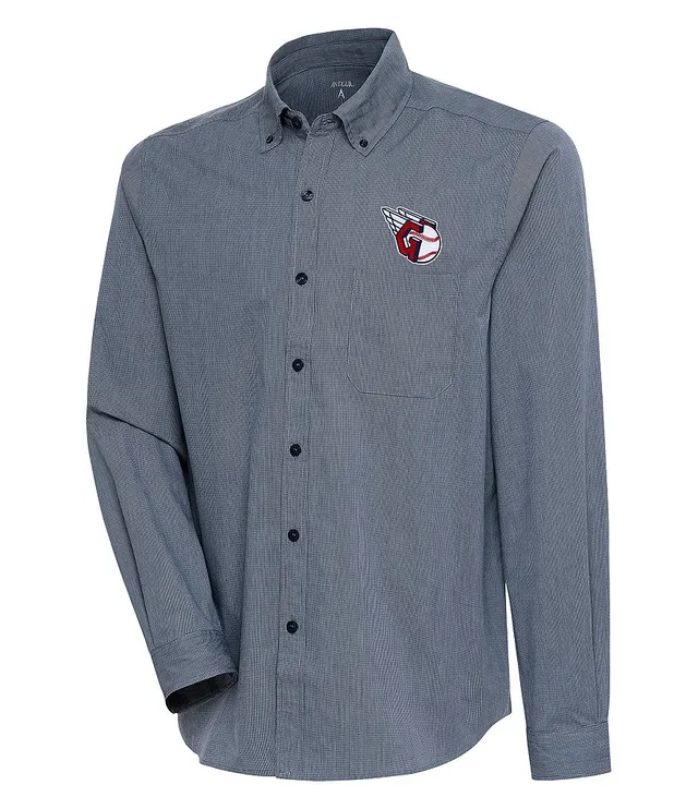 Kansas City Royals Antigua Compression Long Sleeve Button-Down Shirt -  Gray/White