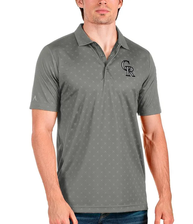 Antigua MLB Milwaukee Brewers Spark Short-Sleeve Polo Shirt