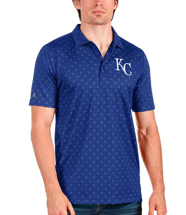 Antigua MLB Kansas City Royals Nova Short-Sleeve Colorblock Polo Shirt