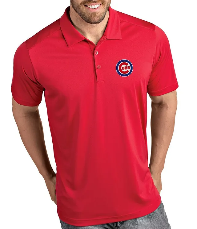 Women's Antigua Black Chicago Cubs Affluent Polo