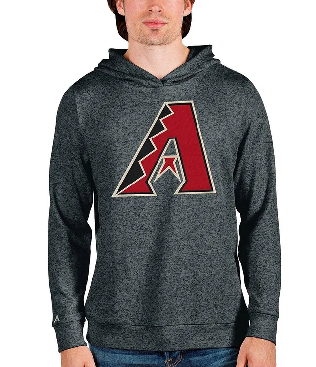 Arizona Cardinals Antigua Saga Long Sleeve Hoodie T-Shirt - Heather Black