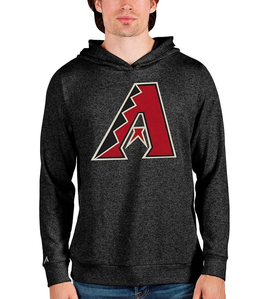 Antigua MLB National League Action Hoodie, Mens, XL, Atlanta Braves Black