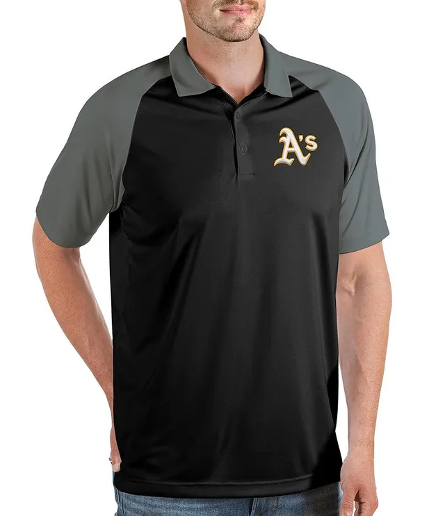 Men's Antigua Black Oakland Athletics Spark Polo Size: 3XL