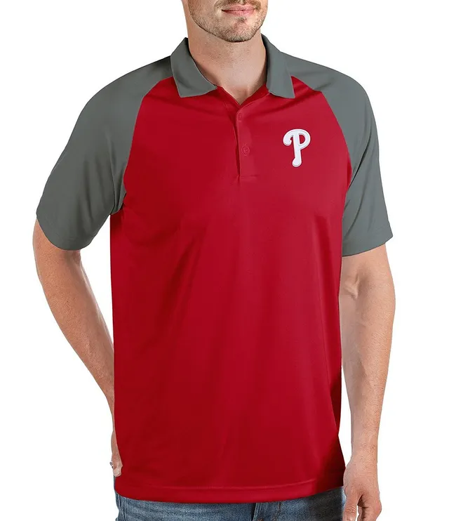 Antigua MLB Philadelphia Phillies Spark Short-Sleeve Polo Shirt