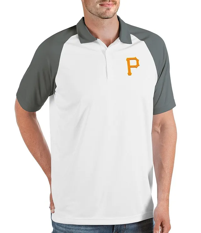 Men's Antigua Gray Pittsburgh Pirates Compass Polo Size: Extra Large