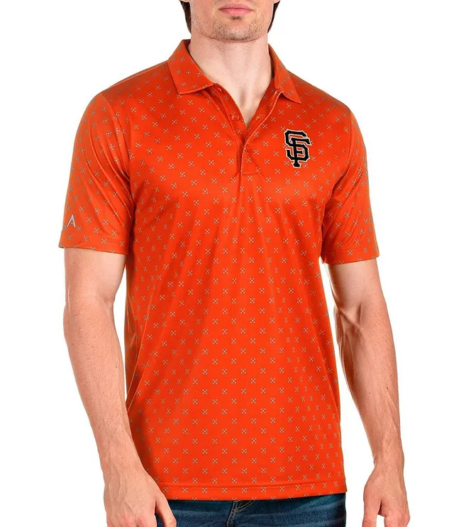 MLB San Francisco GIANTS Polo Shirt Mens 2XL Black Orange Short