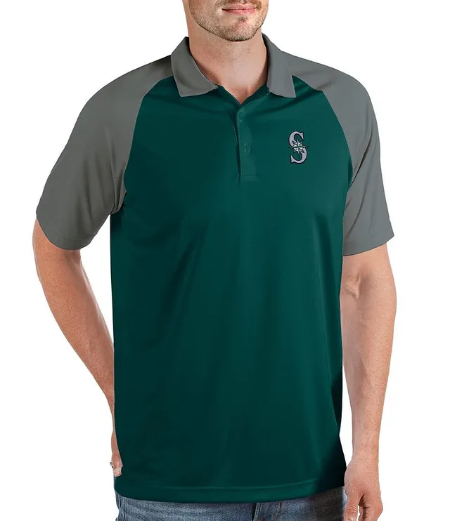 Antigua MLB Seattle Mariners Nova Short-Sleeve Colorblock Polo Shirt - L