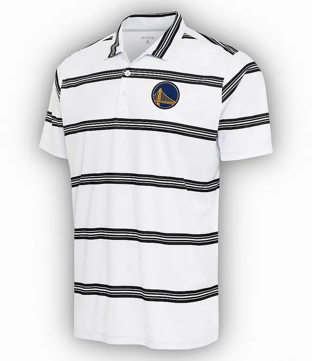 Golden State Warriors Antigua Embroidered Pique Xtra-Lite Blue Polo Golf  Shirt
