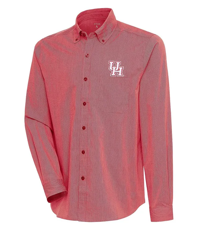 Men's Antigua Red/White Boston Red Sox Ease Flannel Button-Up Long Sleeve  Shirt