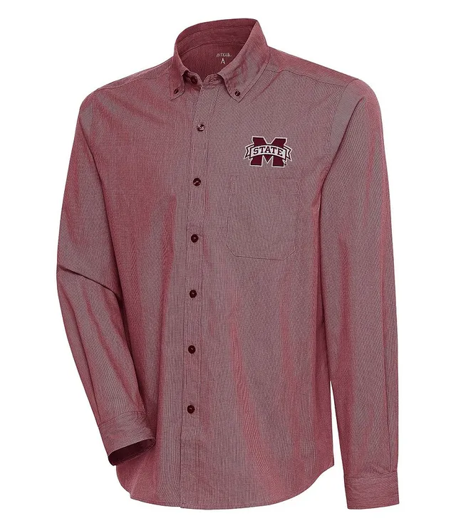 Men's Antigua Royal Texas Rangers Associate Button-Down Dress Long Sleeve  Shirt