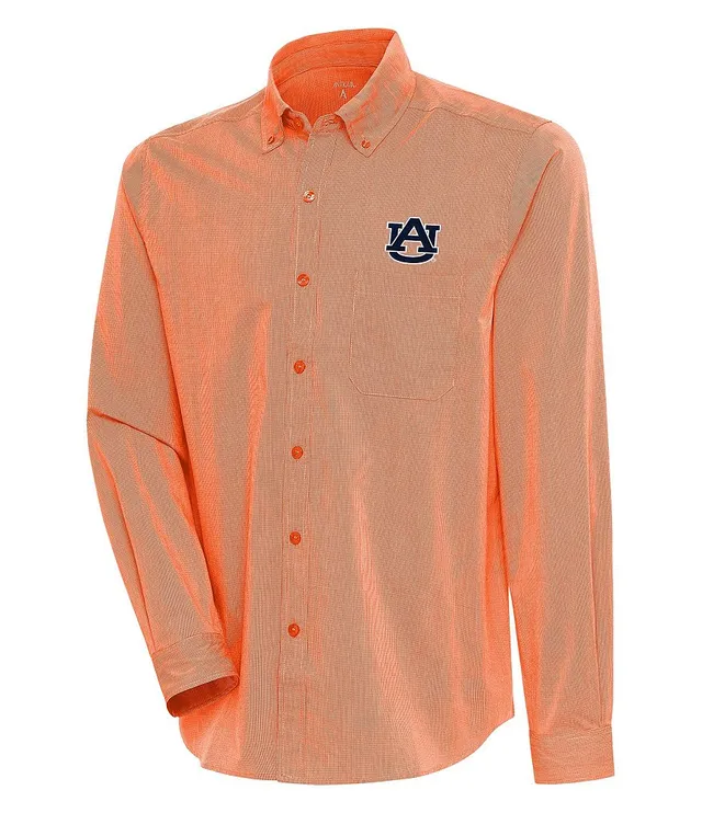 Houston Astros Antigua Women's Structure Button-Up Long Sleeve Shirt -  Orange/White