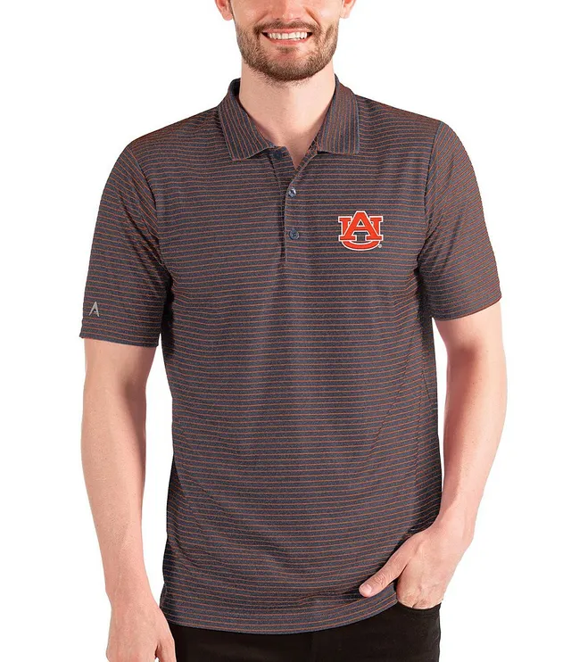 Men's Antigua Heathered Black/Red Ole Miss Rebels Esteem Polo