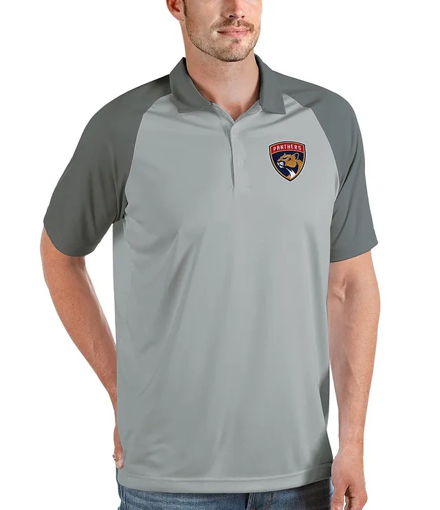 Men's Antigua Gray Milwaukee Brewers Nova Polo