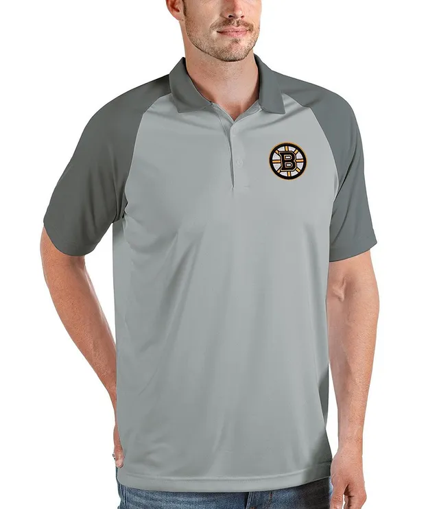 Men's Antigua Gray Milwaukee Brewers Nova Polo