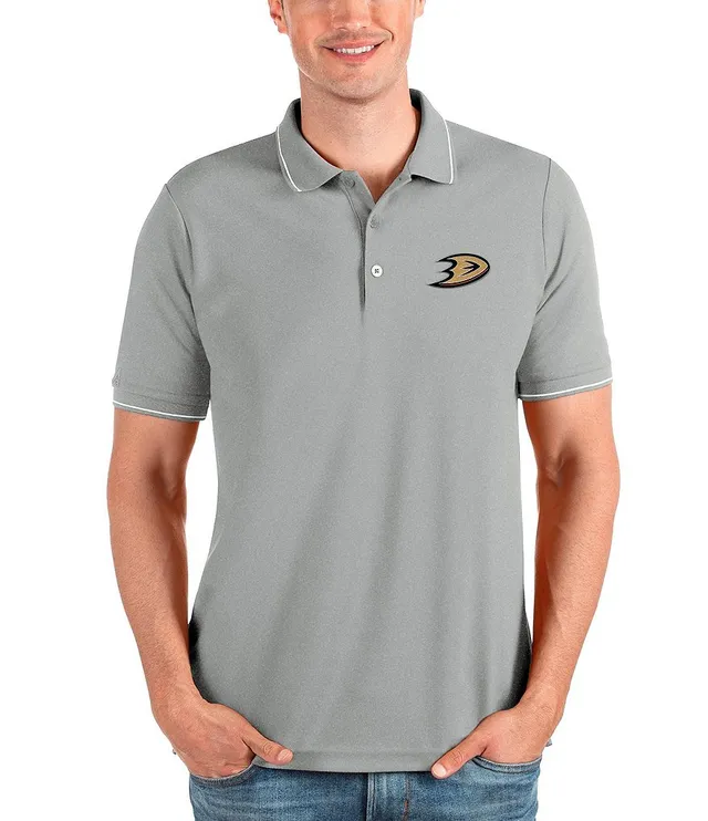 Antigua Pittsburgh Steelers Mens Black Quest Short Sleeve Polo