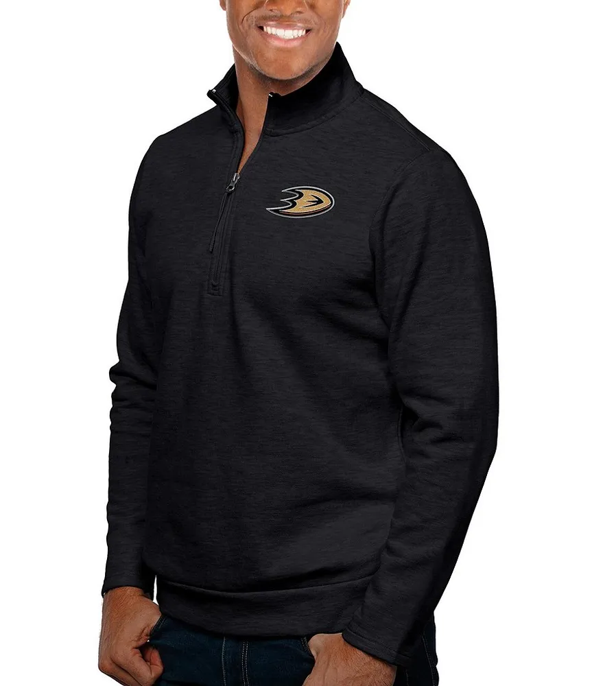 Seattle Seahawks Antigua Gambit Quarter-Zip Pullover Top - Oatmeal