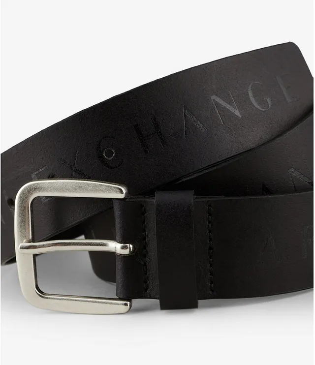 Armani Exchange Black AX Hinge 1.2 Reversible Belt