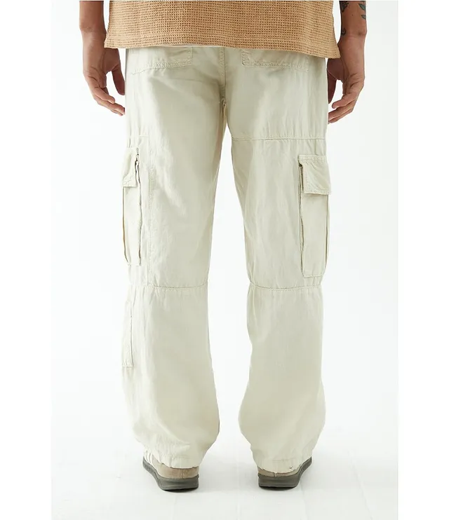 Bdg Urban Outfitters Luca Cotton & Linen Cargo Pants in Ecru