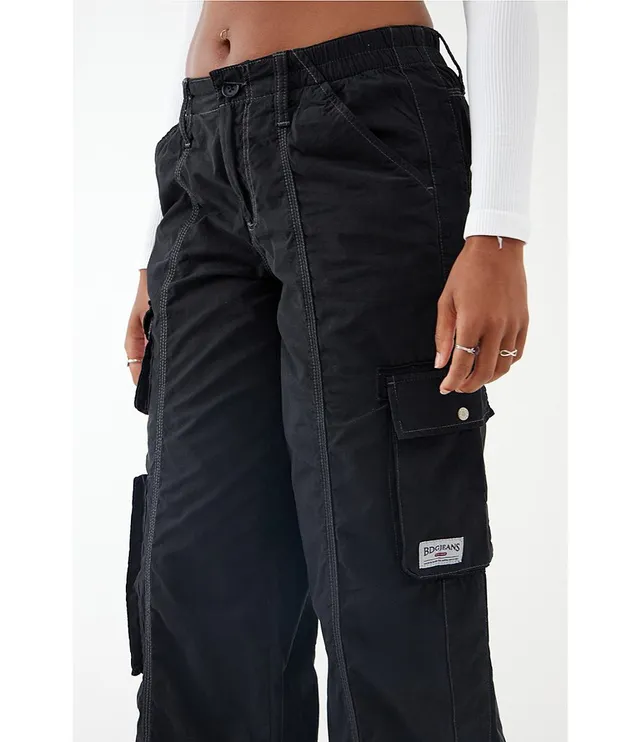 Bdg Urban Outfitters Linen Y2K Cargo Pants - Washed Black - Small