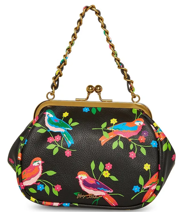 Betsey Johnson Vintage Embroidered Hat Box Crossbody Bag