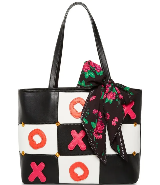 Betsey Johnson No Brainer Skull Crossbody Strap Tote Bag