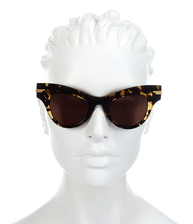 Bottega Veneta Women's BV1004S 47mm Cheetah Print Cat Eye Sunglasses