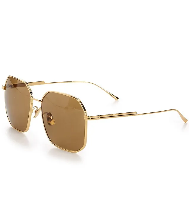 Bottega Veneta Unisex BV1150S 58mm Mirrored Aviator Sunglasses