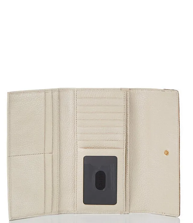 BRAHMIN Rockville Collection Veronica Ivory Iguana Envelope Wallet