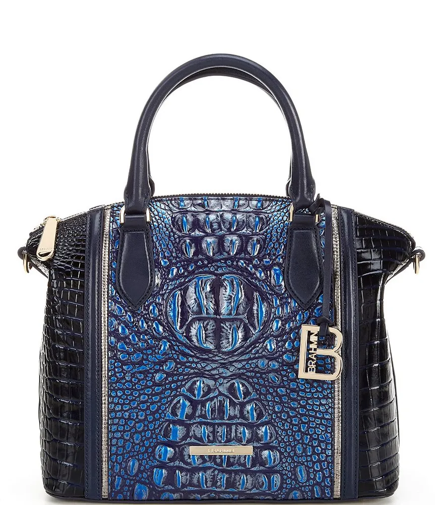 Brahmin Duxbury Leather Satchel - Blue Haze