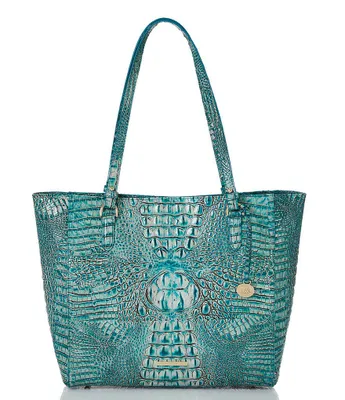 Brahmin April Ombre Melbourne Extra-large Leather Tote in Green