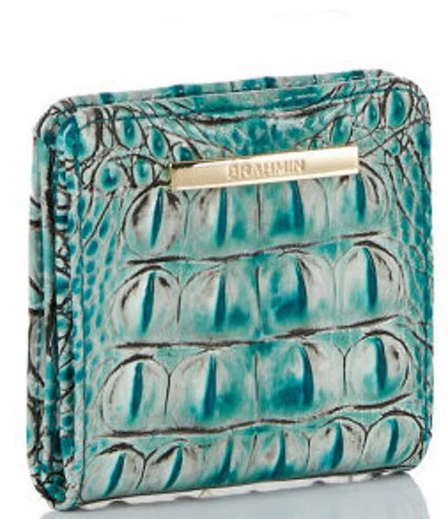 BRAHMIN Melbourne Collection Veronica Mineral Blue Wallet