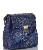 BRAHMIN Melbourne Collection Mineral Blue Margo Crossbody Bag