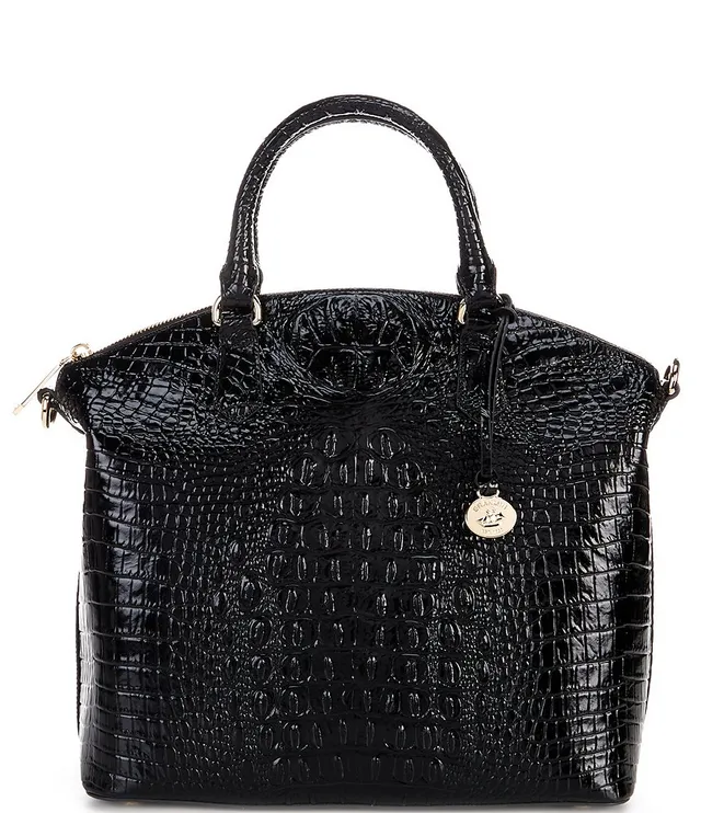 Brahmin Large Duxbury Black Pearl Ombre Melbourne Leather Satchel