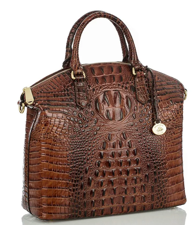 BRAHMIN Melbourne Collection Large Duxbury Crocodile-Embossed Dome Satchel  Bag, Dillard's