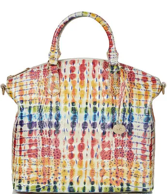 BRAHMIN Melbourne Collection Large Duxbury Rainbow Print Satchel