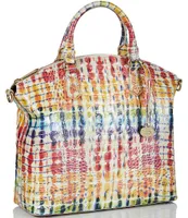 BRAHMIN Melbourne Collection Large Duxbury Rainbow Print Satchel Bag