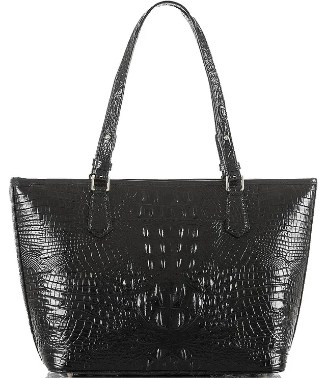 Brahmin Croc Embossed Satchel Purse