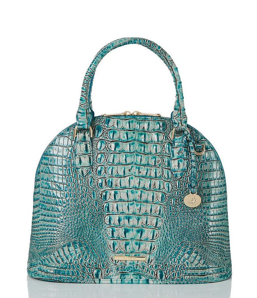 BRAHMIN Melbourne Collection Large Duxbury Crocodile-Embossed Dome Satchel  Bag, Dillard's