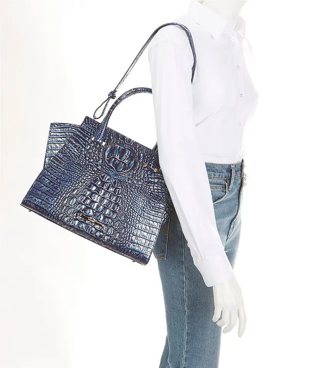 BRAHMIN Melbourne Collection Caroline Crocodile-Embossed Satchel Bag, Dillard's